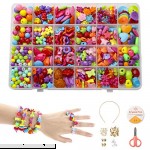 Phogary Children DIY Beads Set500pcs Colourful Beads for Jewellery Making for Kids DIY Bracelets Necklaces Beads Making Kit As Beads Gift Kit for Girls  B07HHZYF33